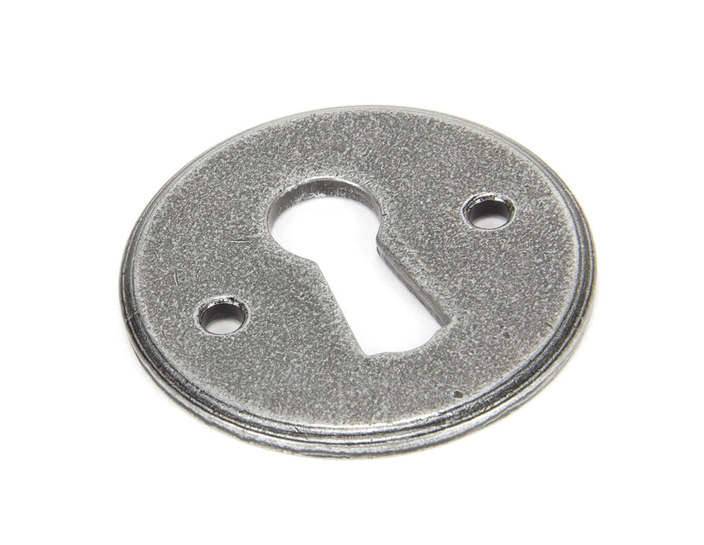 White background image of From The Anvil's Pewter Patina Regency Escutcheon | From The Anvil