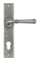 From The Anvil's Pewter Patina Regency Lever Espag. Lock Set