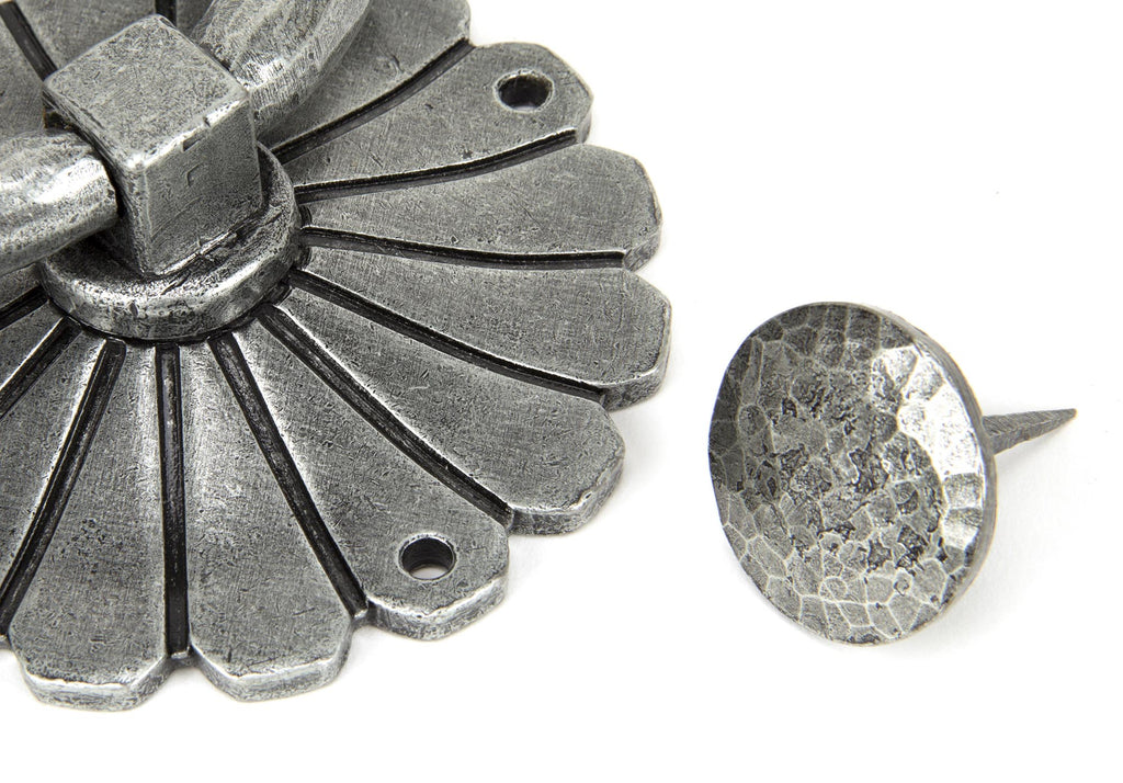 White background image of From The Anvil's Pewter Patina Shropshire Door Knocker | From The Anvil