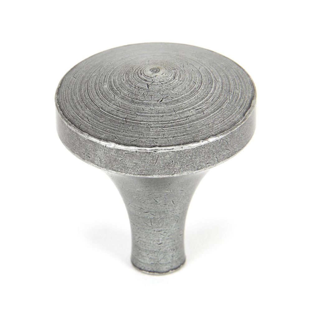 White background image of From The Anvil's Pewter Patina Shropshire Cabinet Knob | From The Anvil