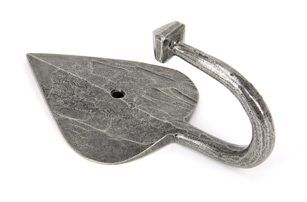 White background image of From The Anvil's Pewter Patina Shropshire Coat Hook | From The Anvil