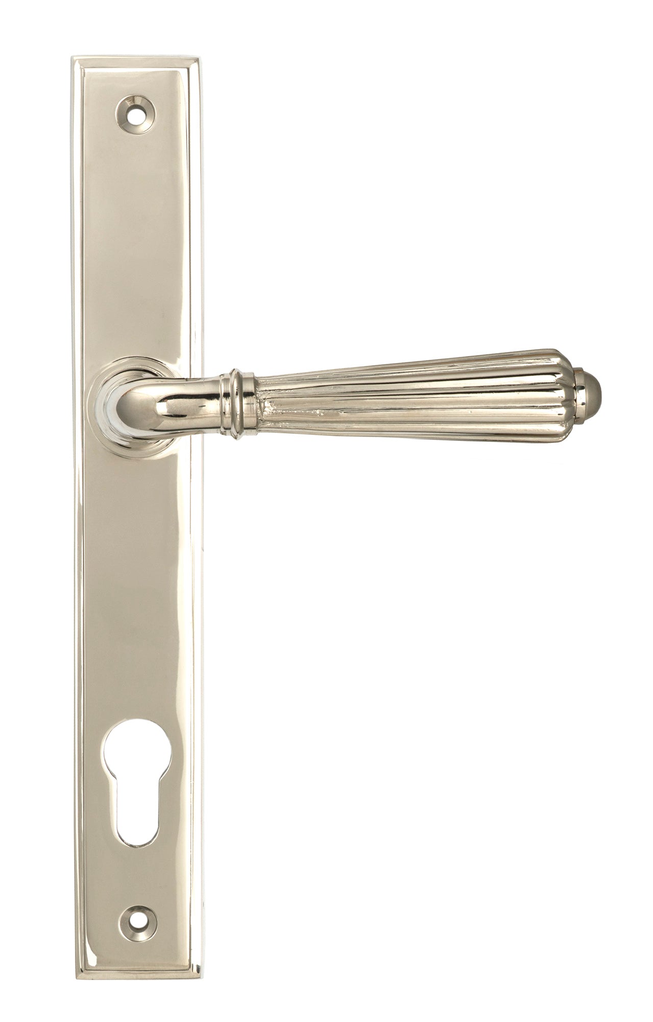 From The Anvil's Polished Nickel Hinton Slimline Lever Espag. Lock Set