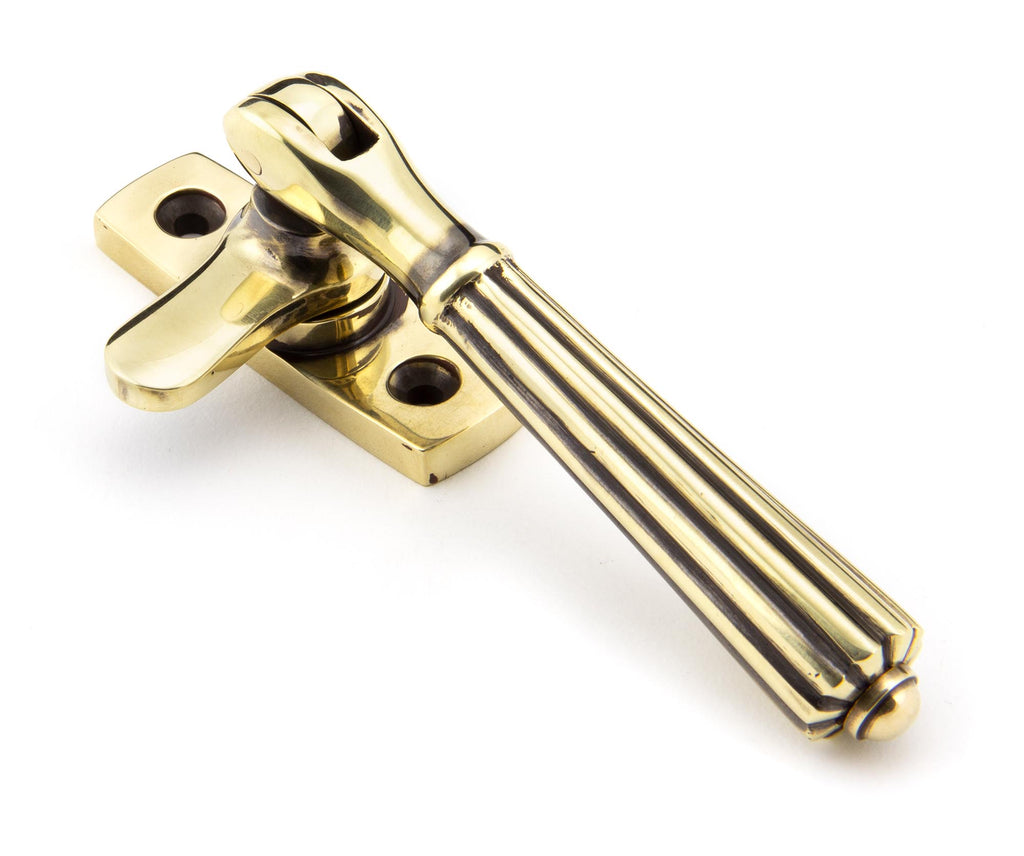 White background image of From The Anvil's Aged Brass Locking Hinton Fastener | From The Anvil