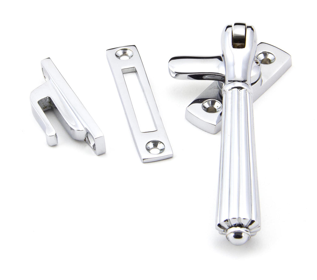 White background image of From The Anvil's Polished Chrome Locking Hinton Fastener | From The Anvil