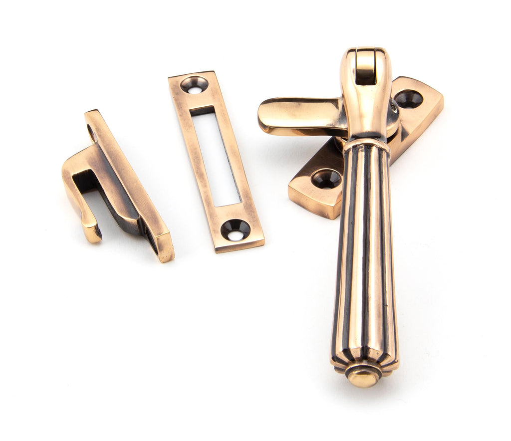 White background image of From The Anvil's Polished Bronze Locking Hinton Fastener | From The Anvil