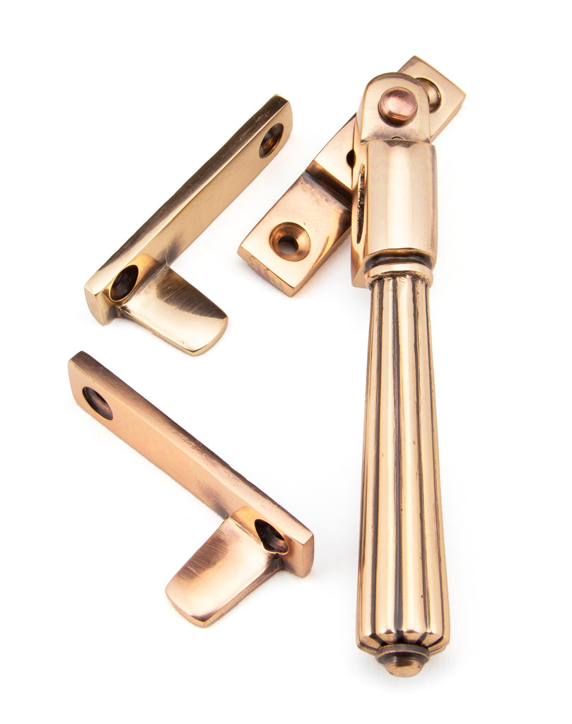 White background image of From The Anvil's Polished Bronze Night-Vent Locking Hinton Fastener | From The Anvil
