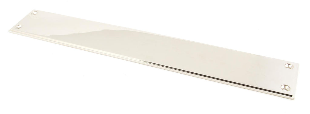 White background image of From The Anvil's Polished Nickel Art Deco Fingerplate | From The Anvil
