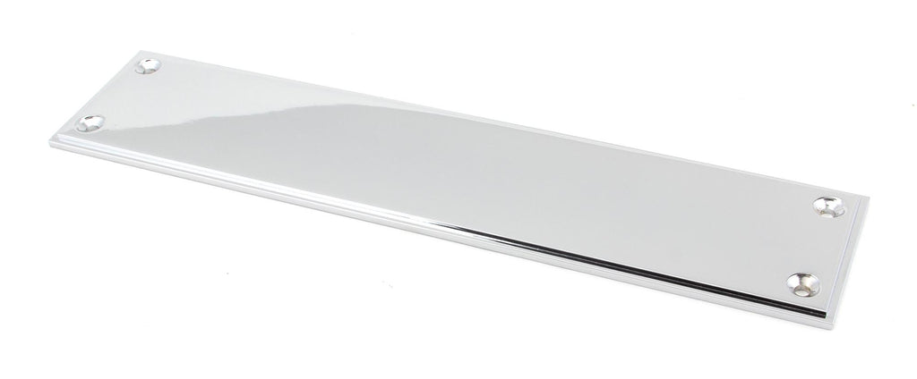 White background image of From The Anvil's Polished Chrome Art Deco Fingerplate | From The Anvil
