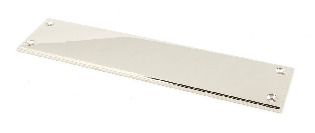 White background image of From The Anvil's Polished Nickel Art Deco Fingerplate | From The Anvil