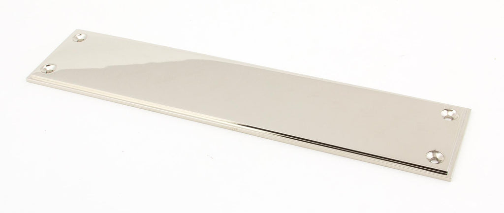 White background image of From The Anvil's Polished Nickel Art Deco Fingerplate | From The Anvil