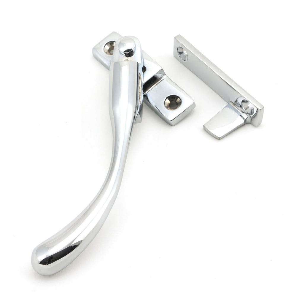 White background image of From The Anvil's Polished Chrome Night-Vent Locking Peardrop Fastener | From The Anvil