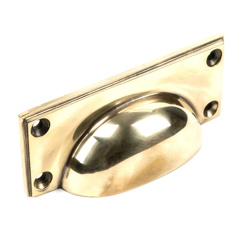 White background image of From The Anvil's Aged Brass Art Deco Drawer Pull | From The Anvil