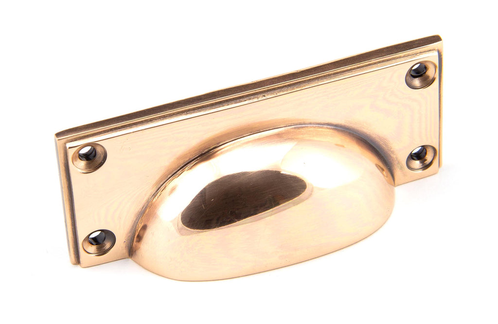 White background image of From The Anvil's Polished Bronze Art Deco Drawer Pull | From The Anvil