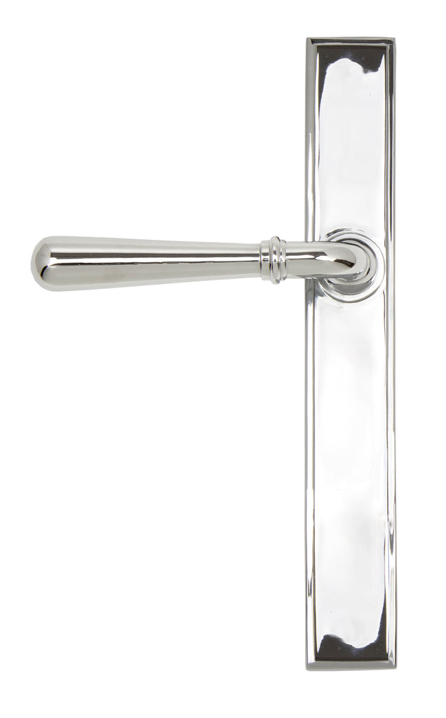 White background image of From The Anvil's Polished Chrome Newbury Slimline Lever Espag. Latch Set | From The Anvil