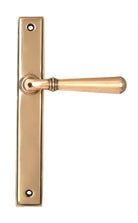 From The Anvil's Polished Bronze Newbury Slimline Lever Espag. Latch Set