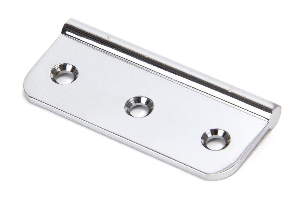 White background image of From The Anvil's Polished Chrome Dummy Butt Hinge (single) | From The Anvil