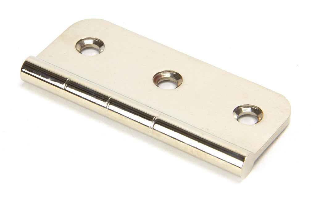 White background image of From The Anvil's Polished Nickel Dummy Butt Hinge (single) | From The Anvil