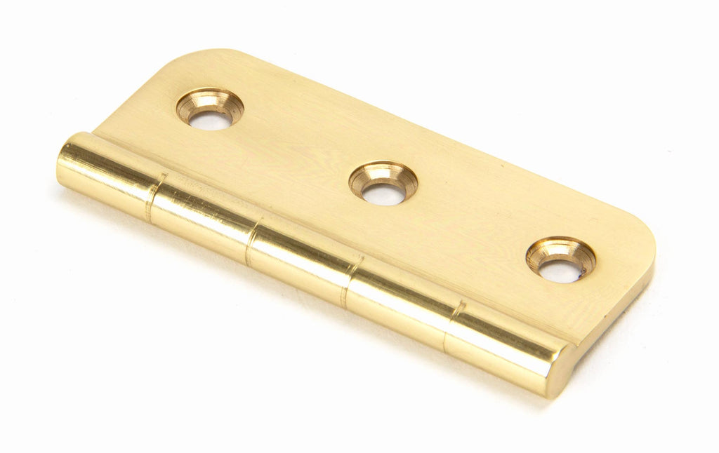 White background image of From The Anvil's Polished Brass Dummy Butt Hinge (single) | From The Anvil