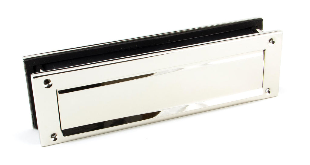 White background image of From The Anvil's Polished Nickel Traditional Letterbox | From The Anvil