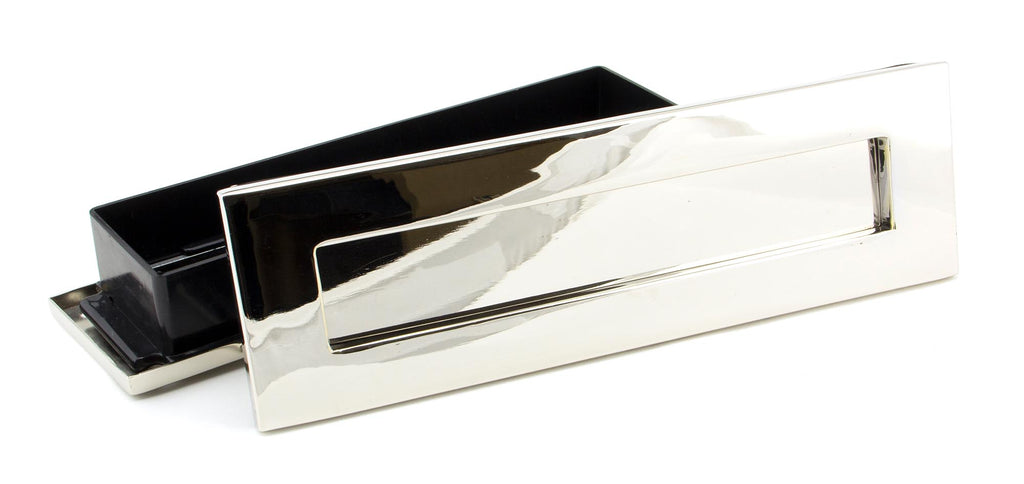 White background image of From The Anvil's Polished Nickel Traditional Letterbox | From The Anvil