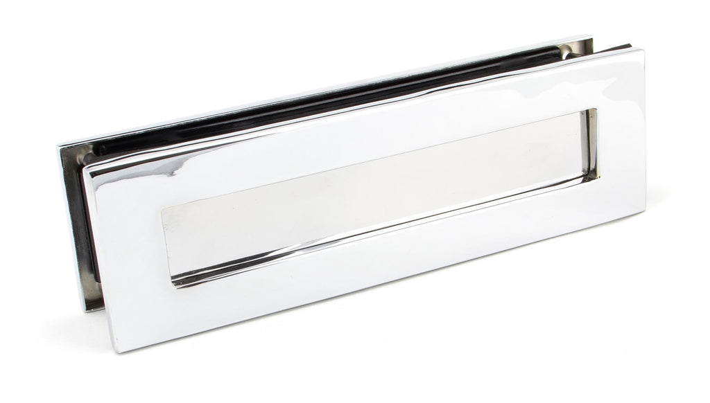 White background image of From The Anvil's Polished Chrome Traditional Letterbox | From The Anvil