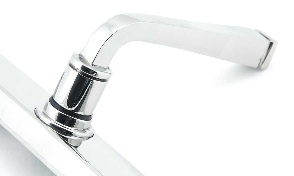 White background image of From The Anvil's Polished Chrome Avon Slimline Lever Espag. Latch Set | From The Anvil
