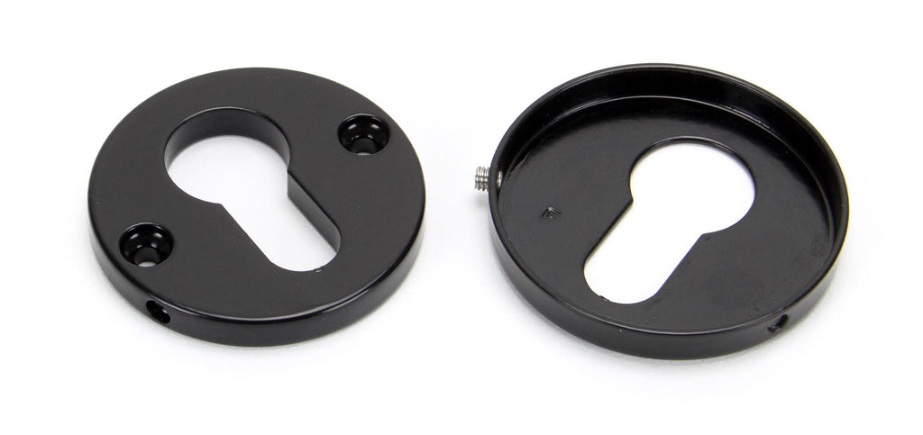 White background image of From The Anvil's Black 52mm Regency Concealed Escutcheon | From The Anvil