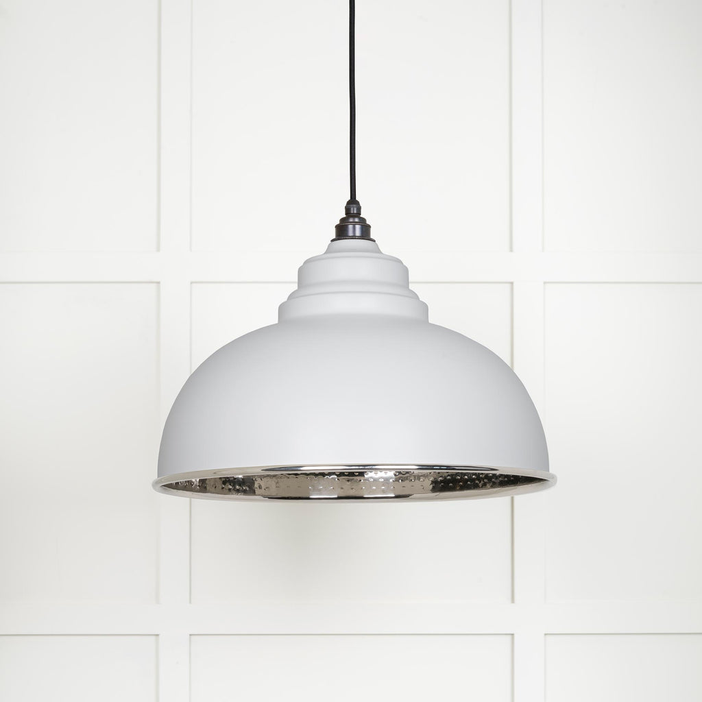 White background image of From The Anvil's Hammered Nickel Hammered Nickel Harborne Pendant | From The Anvil