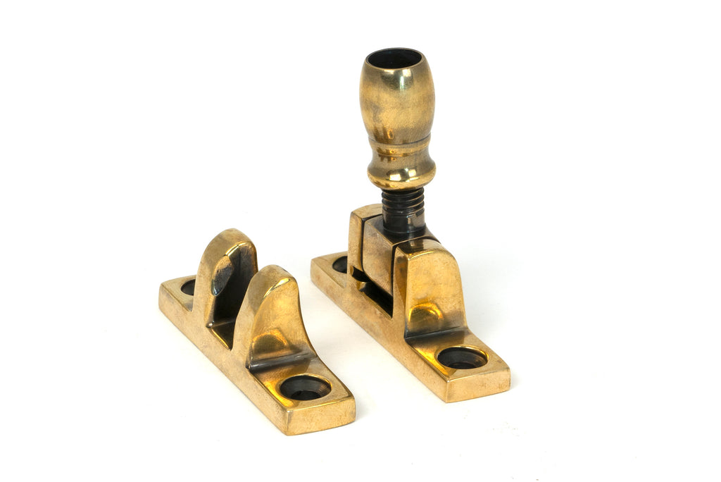 White background image of From The Anvil's Aged Brass Mushroom Brighton Fastener | From The Anvil