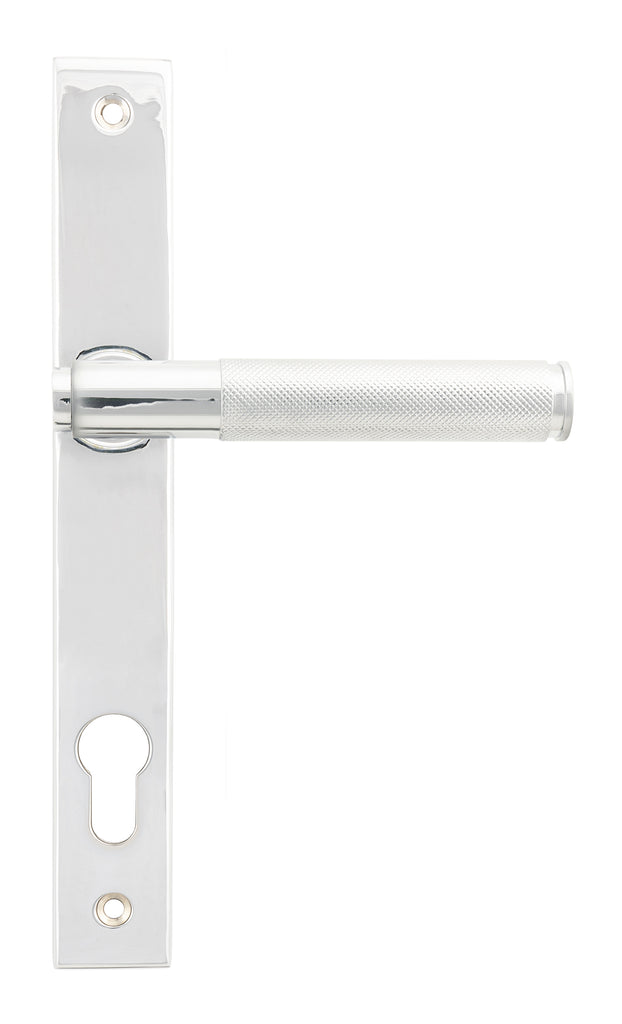 From The Anvil's Polished Chrome Brompton Slimline Lever Espag. Lock Set