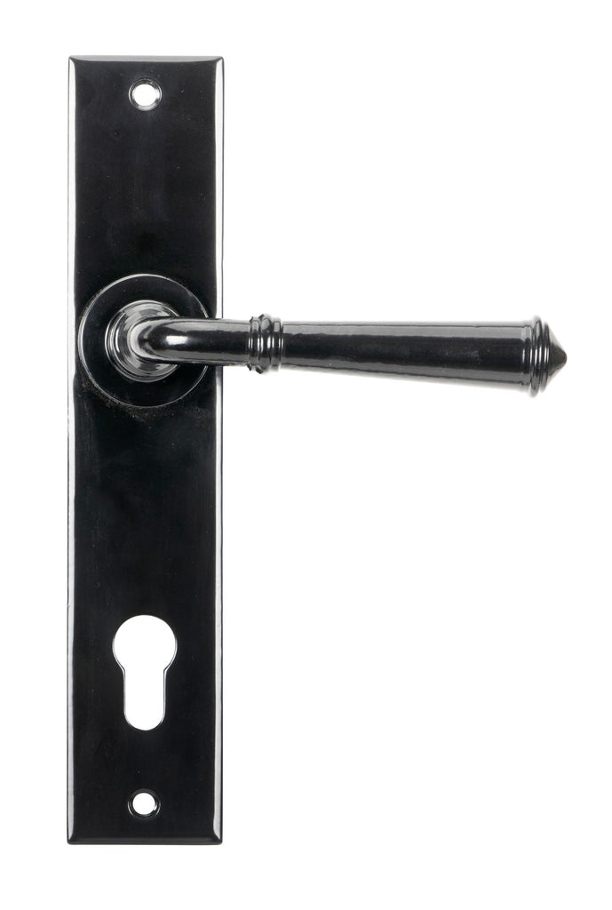 White background image of From The Anvil's Black Regency Lever Espag. Lock Set | From The Anvil