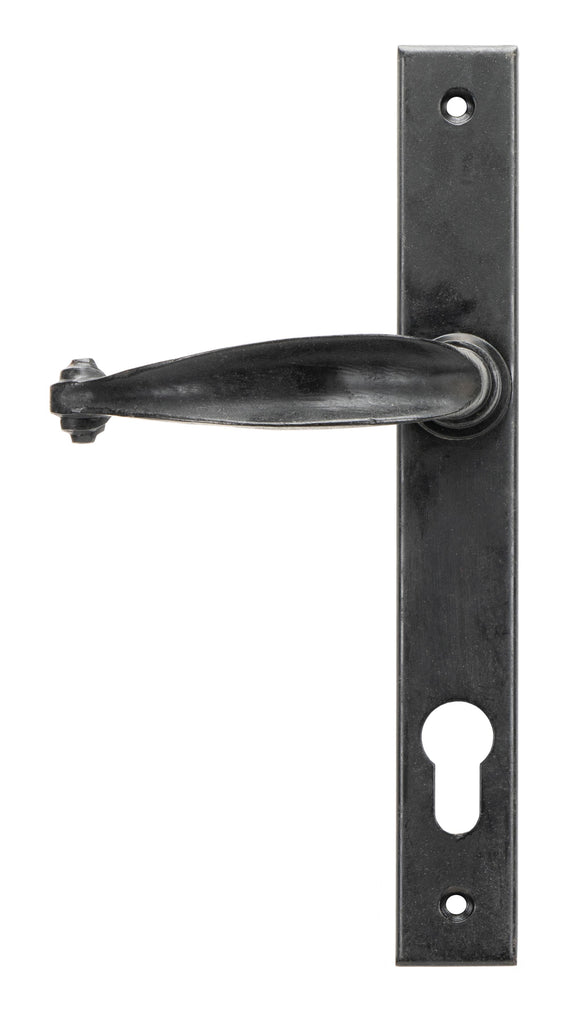 White background image of From The Anvil's External Beeswax Cottage Slimline Lever Espag. Lock Set | From The Anvil