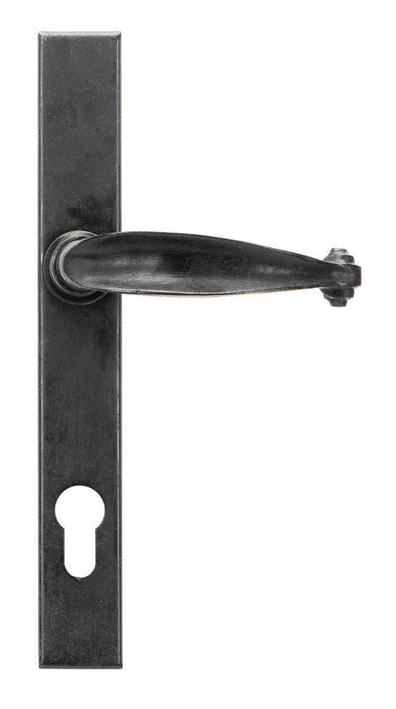 White background image of From The Anvil's External Beeswax Cottage Slimline Lever Espag. Lock Set | From The Anvil