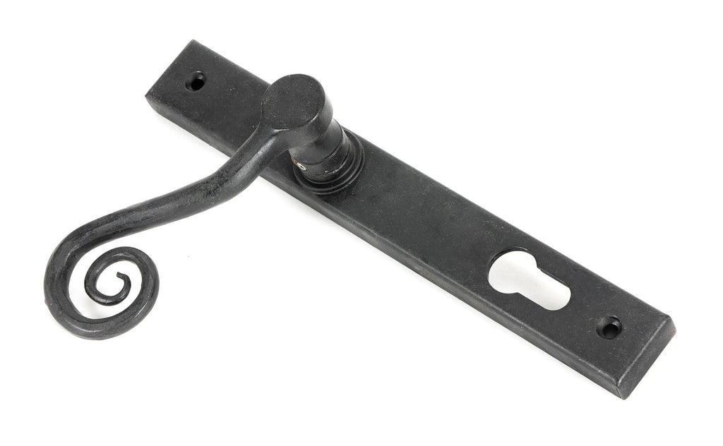 White background image of From The Anvil's External Beeswax Monkeytail Slimline Lever Espag. Lock Set | From The Anvil