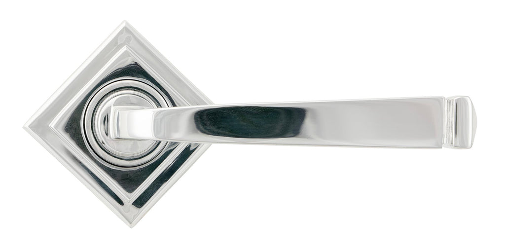 White background image of From The Anvil's Polished Chrome Avon Round Lever on Rose Set (Sprung) | From The Anvil
