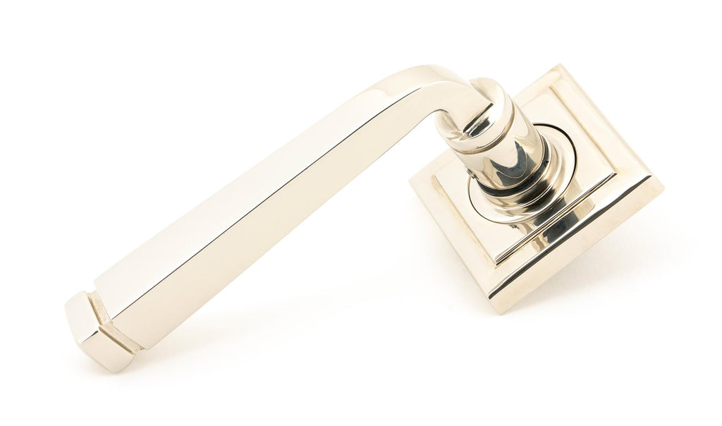 White background image of From The Anvil's Polished Nickel Avon Round Lever on Rose Set (Sprung) | From The Anvil