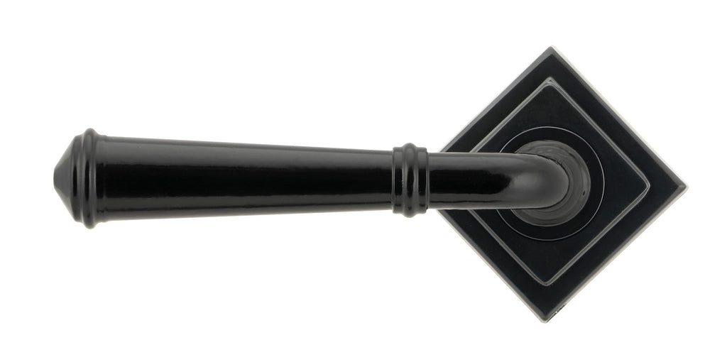 White background image of From The Anvil's Black Regency Lever on Rose Set (Sprung) | From The Anvil