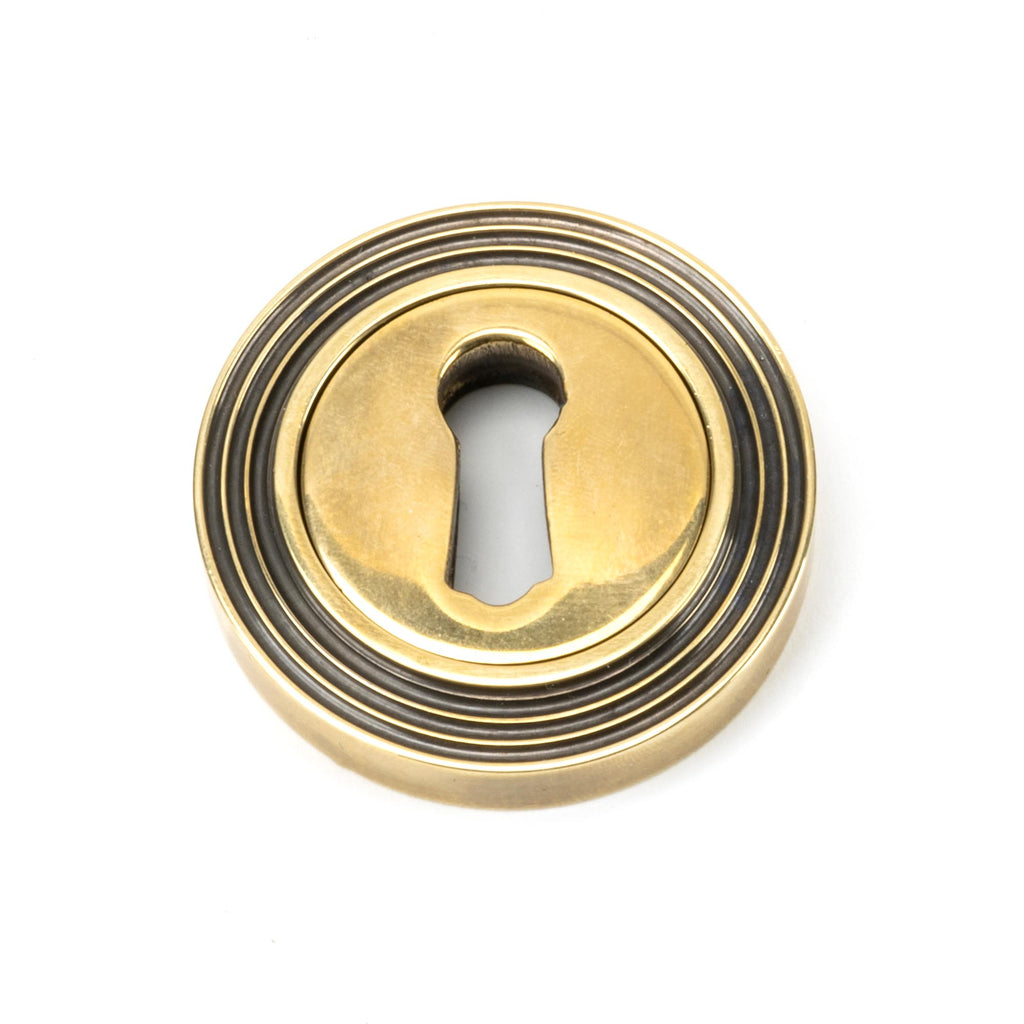 White background image of From The Anvil's Aged Brass Round Escutcheon | From The Anvil