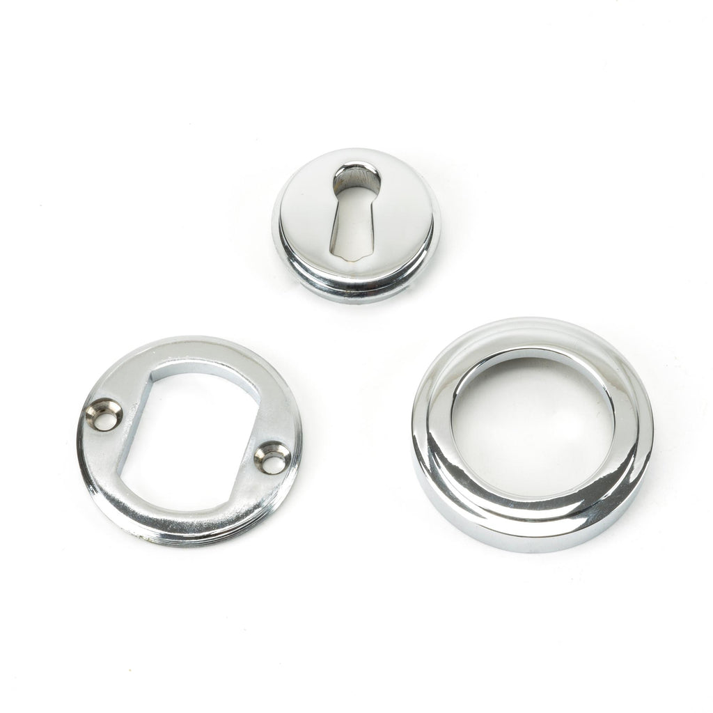 White background image of From The Anvil's Polished Chrome Round Escutcheon | From The Anvil