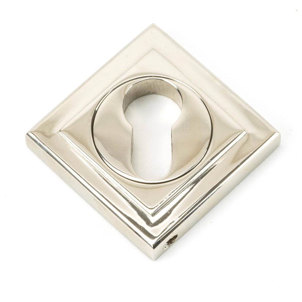 White background image of From The Anvil's Polished Nickel Round Euro Escutcheon | From The Anvil