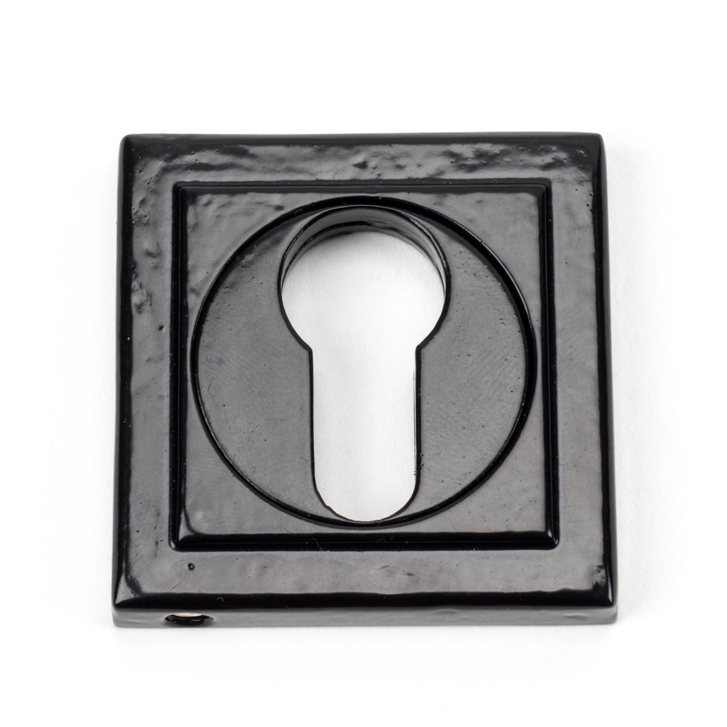 White background image of From The Anvil's Black Round Euro Escutcheon | From The Anvil