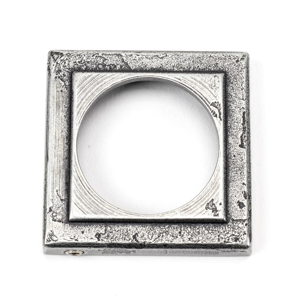 White background image of From The Anvil's Pewter Patina Round Euro Escutcheon | From The Anvil