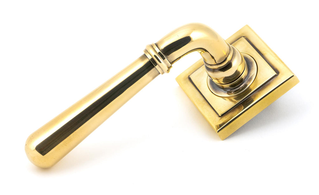 White background image of From The Anvil's Aged Brass Newbury Lever on Rose Set (Sprung) | From The Anvil