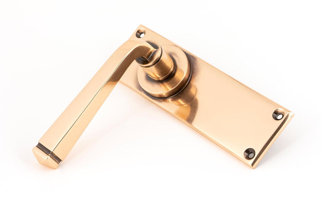 White background image of From The Anvil's Polished Bronze Avon Lever Latch Set | From The Anvil