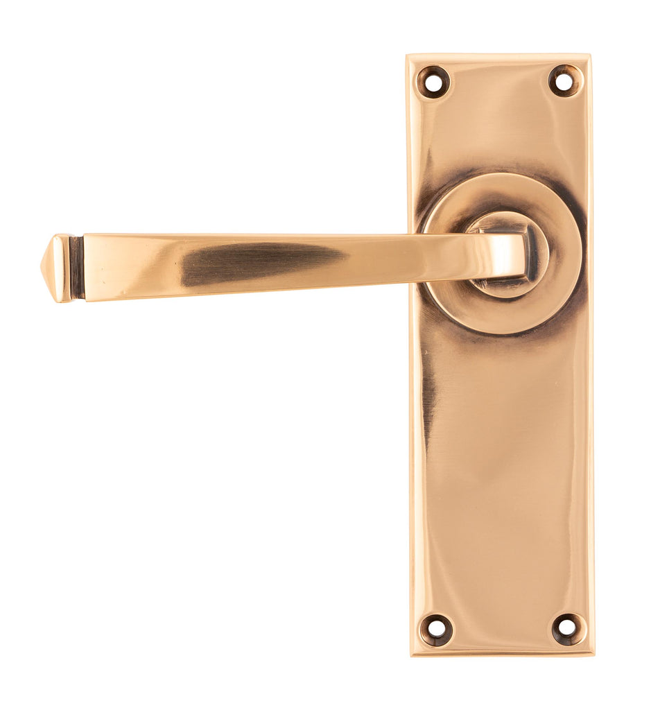 White background image of From The Anvil's Polished Bronze Avon Lever Latch Set | From The Anvil
