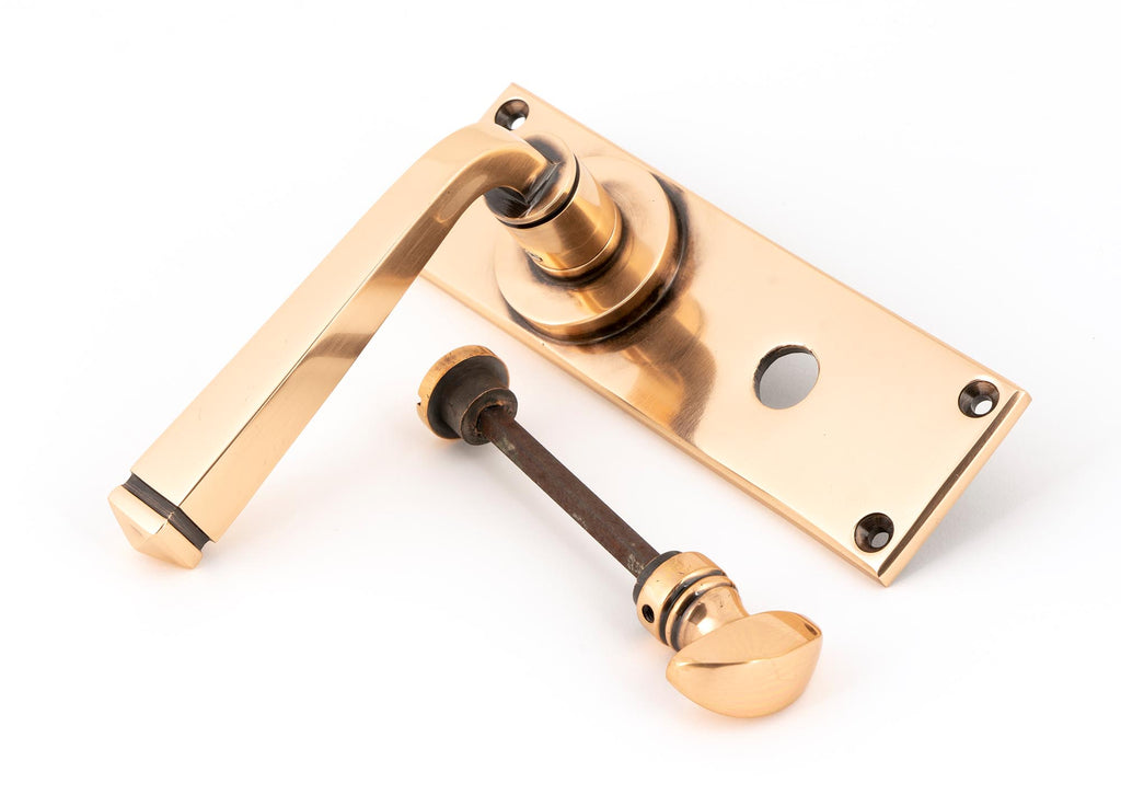 White background image of From The Anvil's Polished Bronze Avon Lever Bathroom Set | From The Anvil