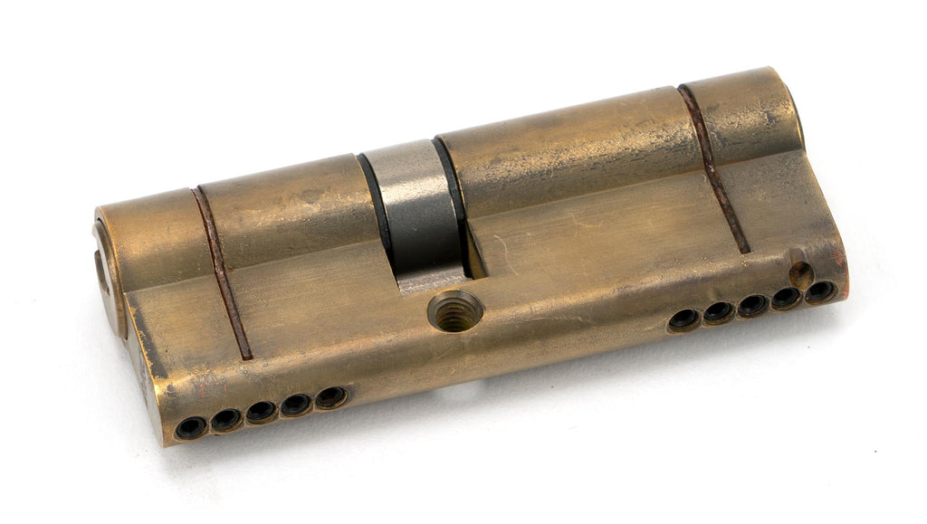White background image of From The Anvil's Aged Brass 5 Pin Euro Cylinder | From The Anvil