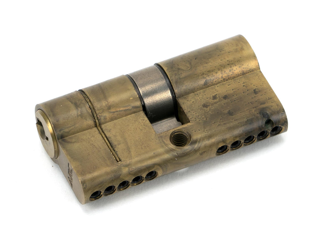 White background image of From The Anvil's Aged Brass 5 Pin Euro Cylinder | From The Anvil