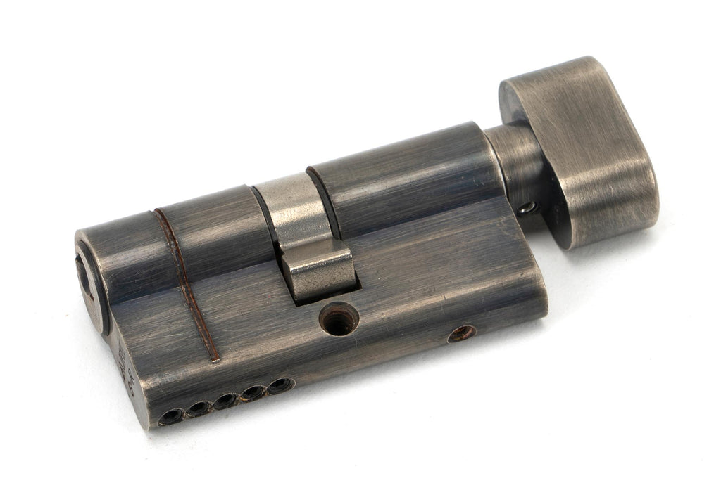 White background image of From The Anvil's Pewter 5 Pin Euro Cylinder/Thumbturn | From The Anvil