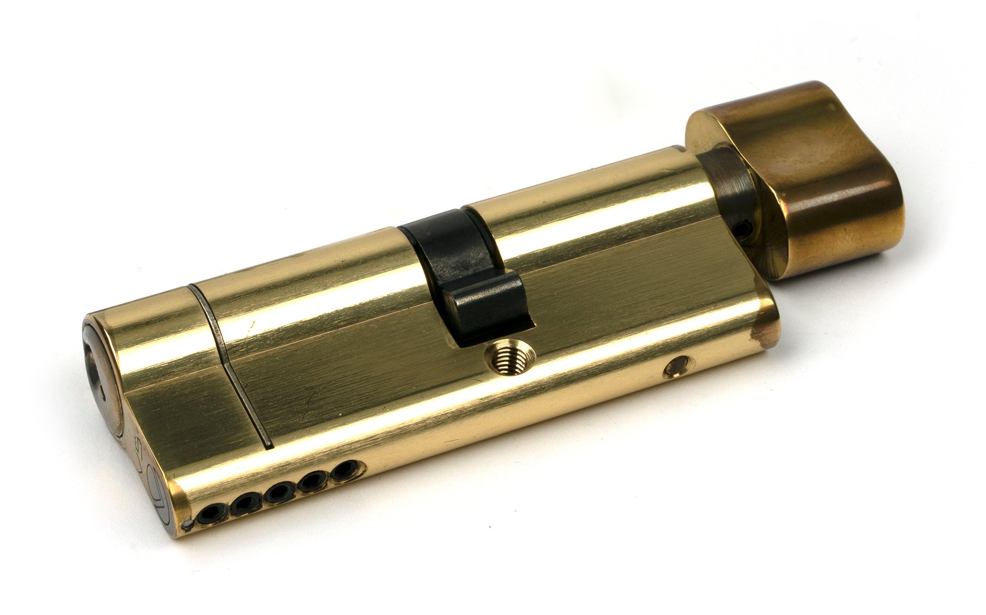 From The Anvil's Aged Brass 5 Pin Euro Cylinder/Thumbturn
